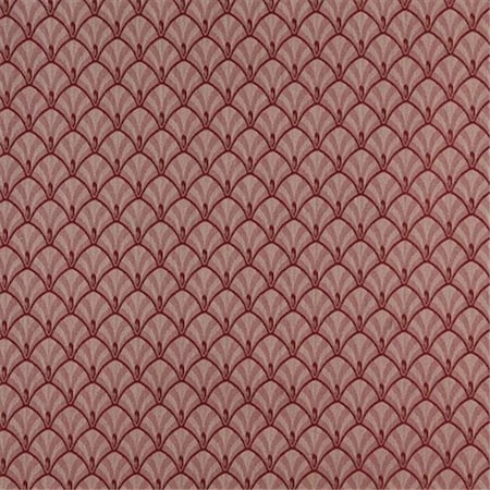 Designer Fabrics Designer Fabrics D312 54 in. Wide ; Burgundy And Beige Fan Jacquard Woven Upholstery Fabric D312